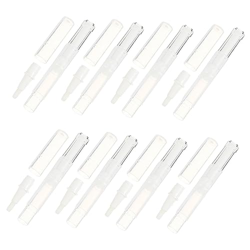 PACKOVE 10pezzi Tubetti Trasparenti Per Nail Art Con Applicatori Per Cosmetici e Lucidalabbra Per Nutrienti e Profumi Design e