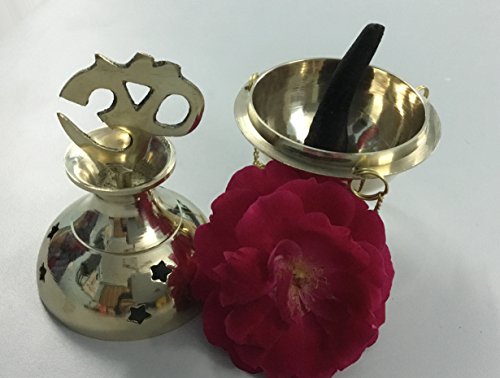 Vrinda-Brass-Hanging-CenserCharcoal-Incense-Burner-Traditional-Aromatherapy-Tool-for-Home-Meditation-Spaces-Beautiful-Hanging-Design-Om-Design-4-High-Gold