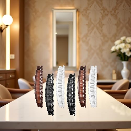 6 Piezas Pinzas Banana Vintage Grandes para Cabello Grueso miniatura 3