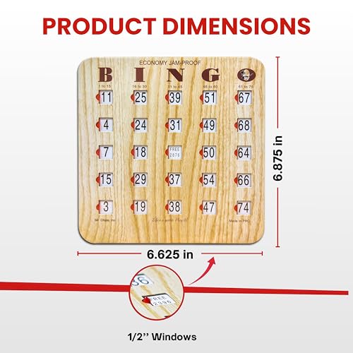MR CHIPS Jam-Proof Fingertip Slide Bingo Cards with Sliding Windows 25 Pack in Tan Style - Thumbnail 3