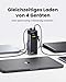 sharge Laptop Powerbank 25000mAh, 170W Schnellladegerät Tragbare Power Bank mit 4 Anschlüssen, TFT Smart Display, integrierte einziehbare Kabel für MacBook, iPhone 17 16, Galaxy S26 Ultra