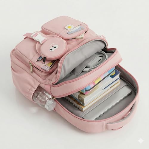 Image of 26Litre School Bag Water-Resistant Laptop& Travel Backpack - Unisex Large 19 Inches Multipurpose Travel Backpack for Boys & Girls, Men & Women