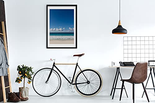 Tableau cadre en bois 40x60 cm plage tropicale pour créer une ambiance évasion dans votre salon - 2