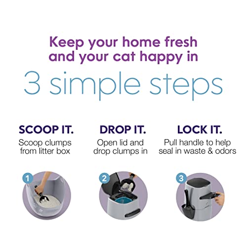 Litter Genie Plus Ultimate Cat Litter Odor Control Pail - Black