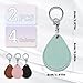 AfitLulu NFC Tags Holder Keyring, PU Leather Smart Key Protective Access Card Holder Storing Locator/Guitar Pick/Lucky Coin (Black+Brown)