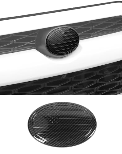 Image of for Toyota Grill Emblem Front Grille Badge Emblem Logo Cover Trim Fit for Toyota Series, for Camry, RAV4, Corolla, Tacoma, Highlander, 4Runner Series, 6x4.2 inches, Carbon Fiber