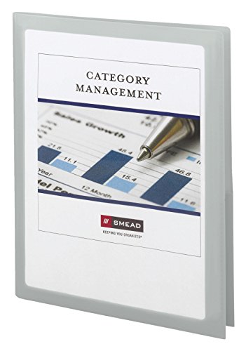 Smead Frame View Poly Two-Pocket Folder, Letter Size, Oyster, 5 per Pack (87706) (Pack of 1)