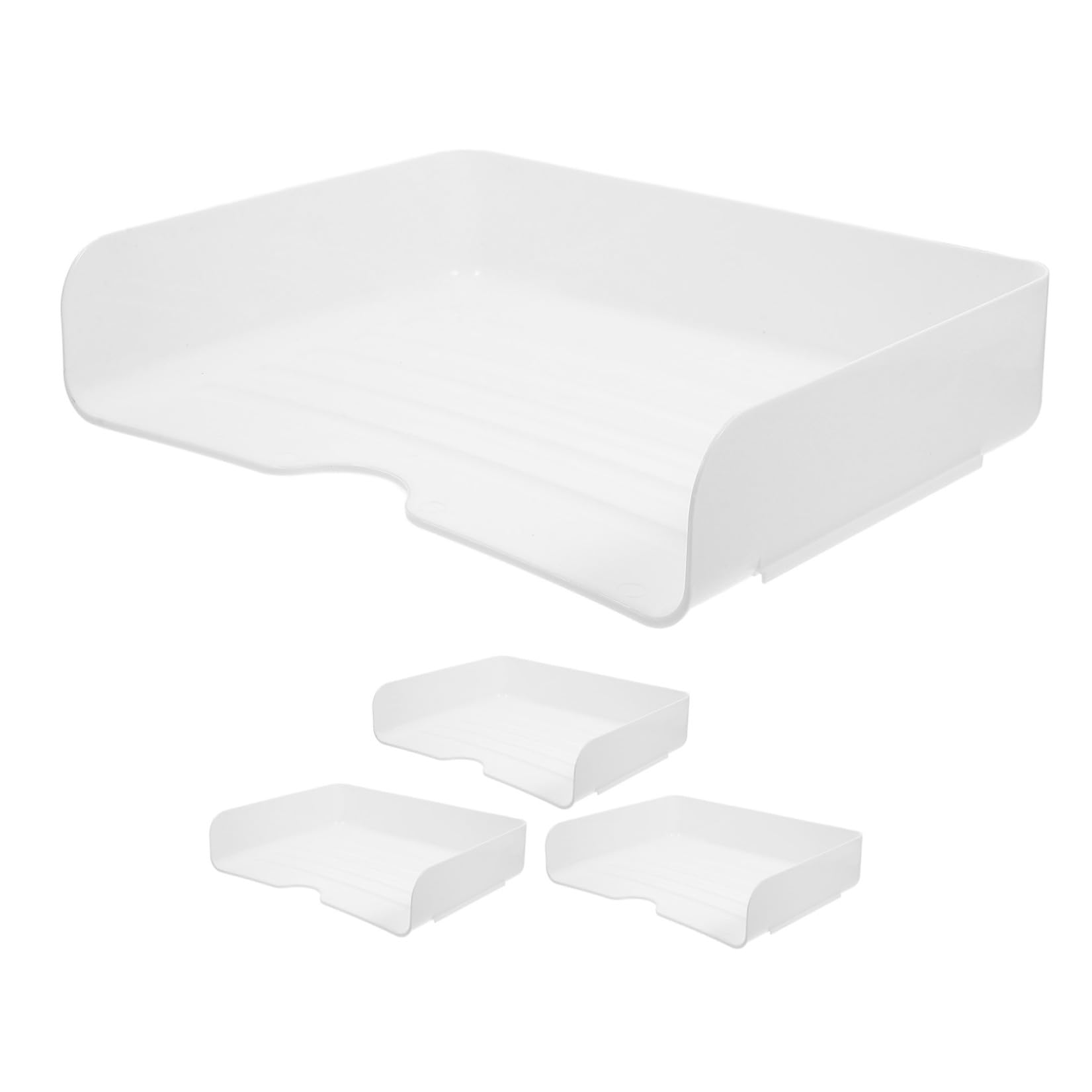 SUPVOX 4 Stück Stapelbare Briefablage Schreibtischorganizer aus Pp Platzsparende Papierablage für A4 Papiere Vielseitiger Büro Organizer für Effiziente Schreibtischordnung