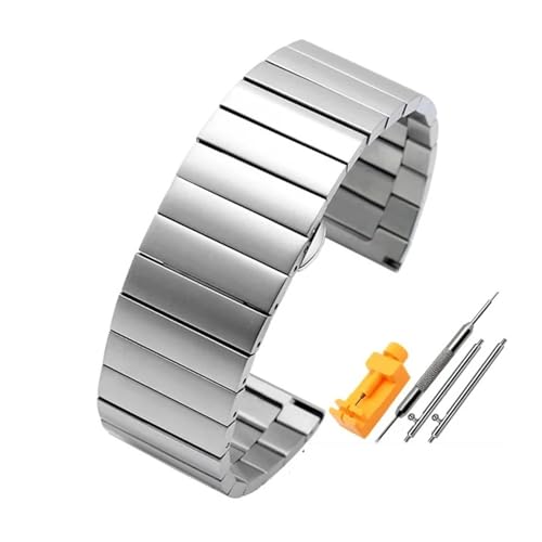 Bracelet de montre acier inoxydable 28 mm pour homme élégant