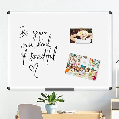 VIZ-PRO Magnetic White Board, Dry Erase Board 24 X 18 Inches, Whiteboard with Silver Aluminium Frame image 5