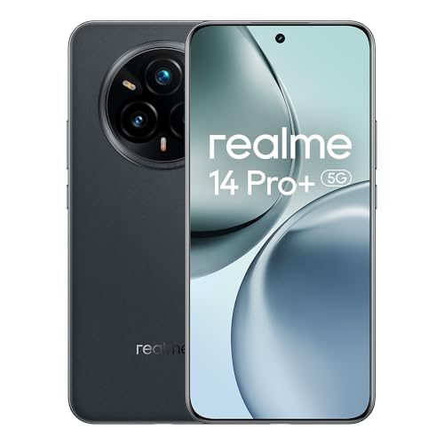 realme 14 Pro Plus 5G Smartphone,Snapdragon 7s Gen 3 5G,50 MP+50 MP,120Hz 6.83' OLED Pantalla,8GB+256GB Telefono Movil,Batería 5260mAh,Dual SIM Android 15,NFC IP69, Sin Cargador,Gris