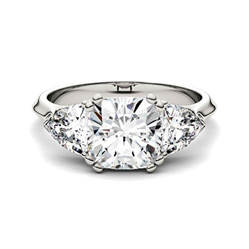 Charles & Colvard Created Moissanite 7.5mm Cushion Cut Engagement Ring for Women | 3 cttw DEW | Lab Grown | Solid 14K White Gold with Rhodium4