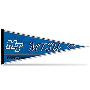 Rico Industries NCAA Middle Tennessee Blue Raiders Classic 12″ x 30″ Soft Felt Pennant – EZ to Hang – Home Décor (Game Room, Man Cave, Bed Room)
