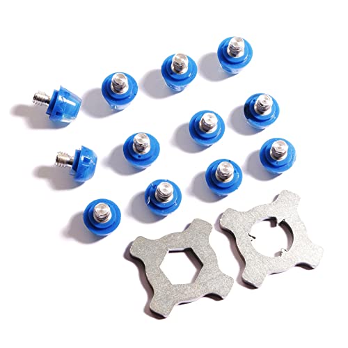 STUDIAMONDS Crampons TPU Football- 12X Goujons de Remplacement de Foot avec 2X Clés (Bleu Translucide)
