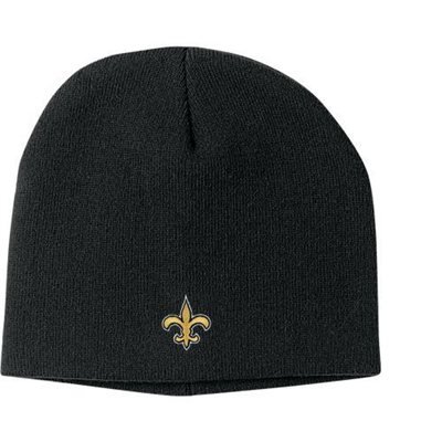Bonnet New Orleans Saints Reebok enfant en tricot noir fin sans revers style skull cap