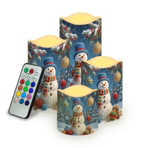 Image of Vintage Christmas Color Changing Electric Candles, 4 Pack