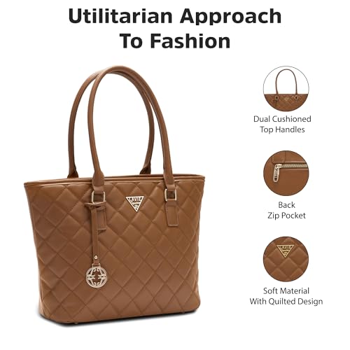 Image of Lavie Signature Woman's Boston Laptop Tote Handbag for Women | Fits upto 15 inch Laptop | Tote Bag for Work | Ladies purse | Stylish Shoulder Bag | Gift for Women