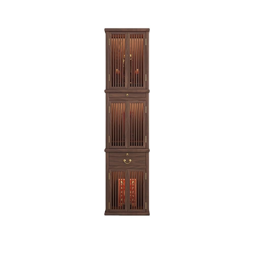 buddhist altar shelf Solid Wood 3 - Tier Buddhist Shrine Cabinet