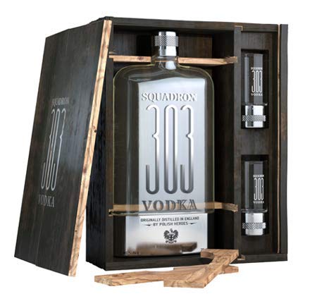 SQUADRON 303 - PREMIUM VODKA - vol. 40% - 70cl - Gift Box with 2 shot glasses