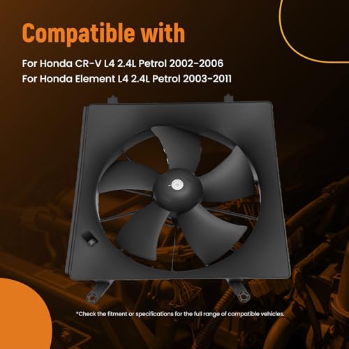Image of maXpeedingrods Left Side Radiator Cooling Fan for Honda CR-V 2002-2006, for Honda Element 2003-2011 HO3115116 19015PNB003 19015PZDA01