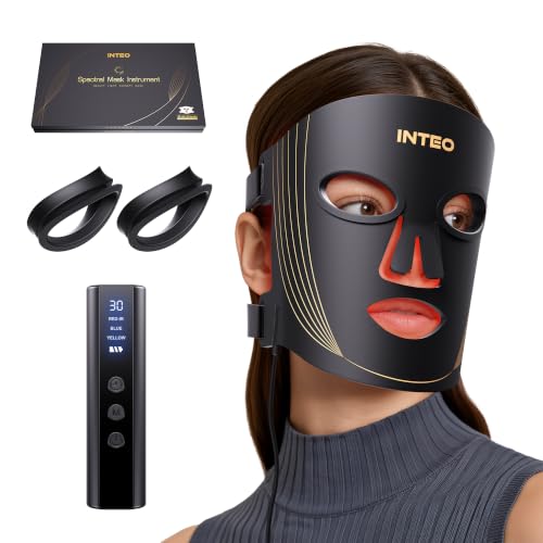 INTEO Red Light Therapy Mask for Face, 850nm NIR LED Face Mask with Timer | 3 Mo...
