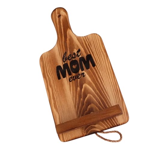 BRIGHTFUFU Multipurpose Wooden Recipe Book Stand Tablet Holder for Kitchen Mother's Day