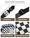 Pritent Fanny Packs for Women Cross Body Bag Waterproof Belt Bag with Adjustable Strap and Zipper Back Pocket Small Crossbody Bags Fashion Waist Packs for Workout Travelling(Checkered Black, Large)