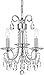 Crystorama 6823-CH-CL-SAQ Transitional Three Light Mini Chandelier from Othello collection in Chrome, Pol. Nckl.finish, 13.00 inches