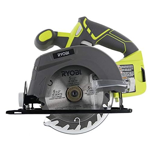 Ryobi One P505 18V Lithium Ion Cordless 5 1/2in 4,700 RPM Circular Saw (Battery Not Included, Power Tool Only), Green (Renewed)