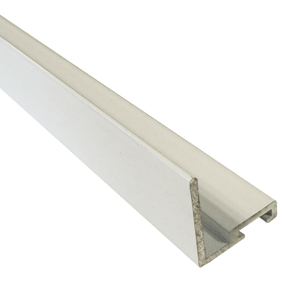 HOMEWELL - Cornière basse pour placard coulissant, rainure pour balai anti-poussière - Lg 1.5m (Laqué blanc)