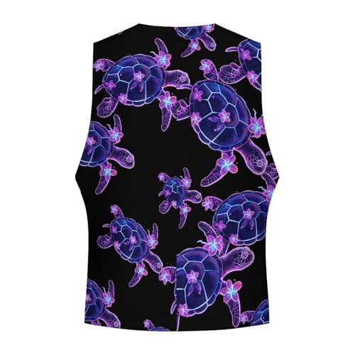 Sea Turtle Men's Suit Vest Waistcoat Vests Formal Dress with 2 Pockets for Business Casual Tuxedo4