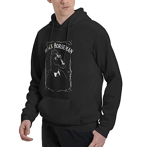 Men'S Hoodie Trendy Sweatshirt Casual Hoodies Comfy Casual Autumn Winter Pullover With Pockets Black4