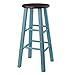 Winsome Wood Ivy model name Stool Rustic Light Blue/Walnut