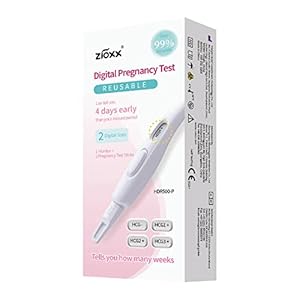 Zioxx Digital Early Pregnancy Test with Pregnant Weeks 1 Monitor 2 HCG Strips