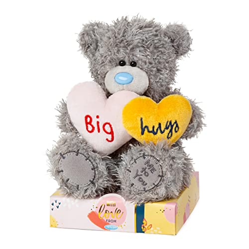 Me To You Bear 7" Big Hugs Hearts, Grey and Blue, 15cm