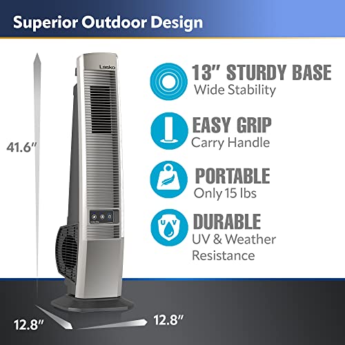 Lasko YF202 Outdoor Living Oscillating Tower Fan, For Decks, Patios And Porches thumb #4