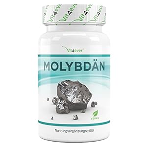 Molybdeen – 150 µg – 365 tabletten voor één jaar – Zuiver Natriummolybdaat – Essentieel Sporenelement – Hooggedoseerd…