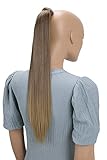 CAISHA by PRETTYSHOP 60cm Postizo Trenza Coleta Extensión De Cabello Liso Mezcla De Rubio Rojizo HCK8