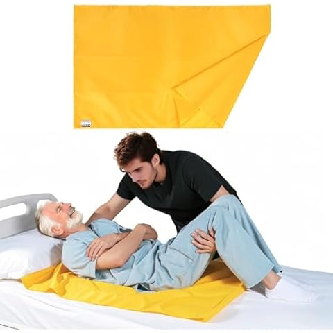 EZ Assistive Patient Transfer Slide Sheet Transfer Draw Sheet for Patient in-Bed Transfer and Repositioning Easy Apply and Use (Yellow-Tubular 27 * 39 Inches) Cover