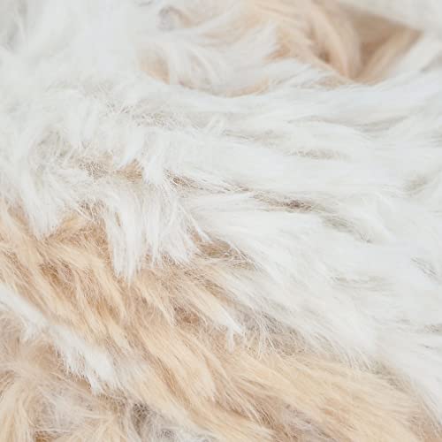Pretty Jolly 4 Skeins Faux Fur Super Soft Chunky Fluffy Eyelash Polyester Yarn (Ginger Cat) - Image 2