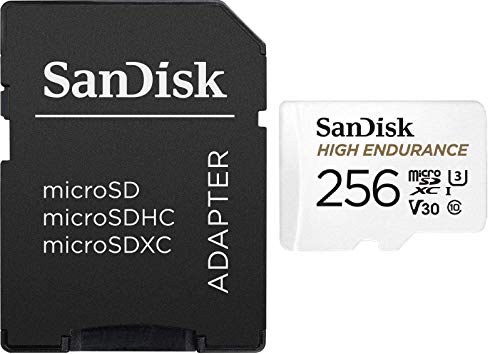 Image of SanDisk 256GB High Endurance Video MicroSDXC Card for Dash Cams Works with Garmin Mini 2, 47, 57, 67W Series (SDSQQNR-256G-GN6IA) Bundle with Everything But Stromboli SD & Micro SD Memory Card Reader