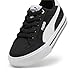 Puma Unisex-Child, Court Classic Vulc, Puma Black-Puma White, Big Kid, 5