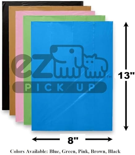 Image of EZ Pick Up 1000 Count Dog Waste Poop Bags, Unscented Single Roll, Heavy Duty, Improved Thickness (Black - 1000ct)