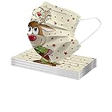 クリスマス マスク 不織布 10枚入り 使い捨てマスク 可愛い カラーマスク 不織布 超快適マスク mask 大人用 小顔マスク マスク 不織布マスク 3層構造 プリーツ型マスク サンタクロース 柄マスク かわいい 通気性 クリスマス プレゼント(#10)