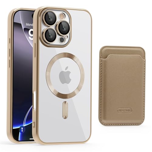 【SUYYPW】iPhone 16e 対応 背面 手帳型ケース 2in1分離式 TPU+PUレザー 取り外し自由 アイフォン16e 用ケース MagSafe対応 クリア 透明 ワイヤレス充電対応 いPhone16e あいふぉん16e 携帯カバー 衝撃吸収