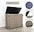 KINYING Outdoor Storage Shed - Horizontal Storage Box Waterproof for Garden, Patios, Backyards, Multi-Opening Door for Easy Storage of Garbage Cans, Tools, Lawn Mower, 26 Cubic Feet,Brown