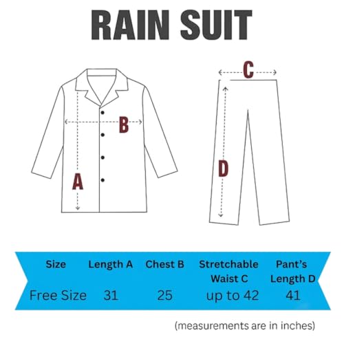 Image of Unox Rain Coat for Men waterproof, Unisex Raincoat for Women waterproof with Pant Set suitable for Men, Women, Boys & Girls Adjustable Top and Bottom Rain Coat