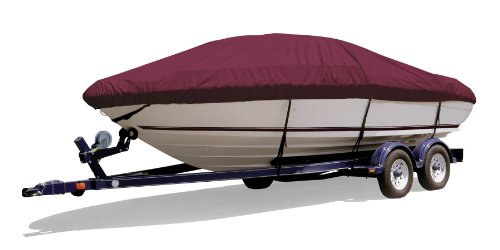 Survivor Marine Products Boat Cover for Euro Style Walk Around Cuddy Cabin Boat (Outboard), Cranberry, 31-Feet 5-Inch - 32-Feet 4-Inch Length Overall x 102-Inch Beam Width