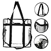 SUPVOX 1pc Transparent Shoulder Bag Multi-functional Record Storage Bag Versatile Crossbody Handbag for Vinyl and Cosmetics for Travel and Daily Use #1