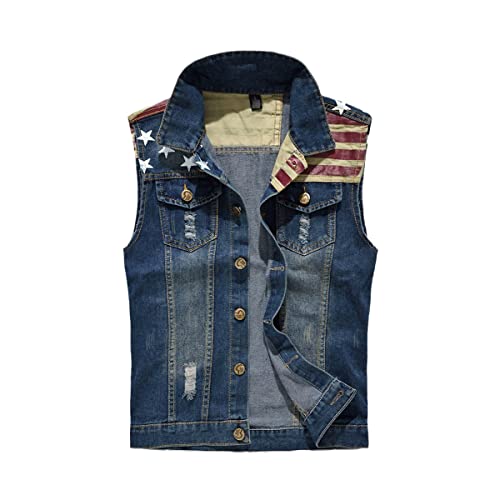Veste en jean déchirée sans manches femme XL gilet denim décontracté 2209